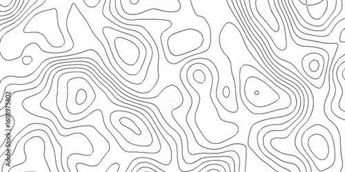  seamless black and white topographic map pattern, abstract sea map and mount map area space geometrics line technology, topo wavy line black and white mountain surface,