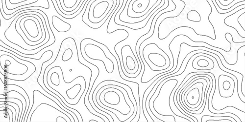  seamless black and white topographic map pattern, abstract sea map and mount map area space geometrics line technology, topo wavy line black and white mountain surface,