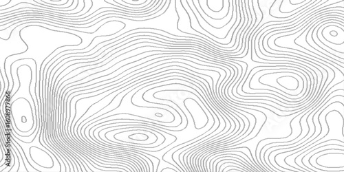 White wave paper curved reliefs abstract background, Topographic map. geographic mountain relief.  lines background, contour maps illustration, a seamless black and white topographic map pattern.