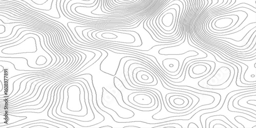 White wave paper curved reliefs abstract background, Topographic map. geographic mountain relief.  lines background, contour maps illustration, a seamless black and white topographic map pattern.
