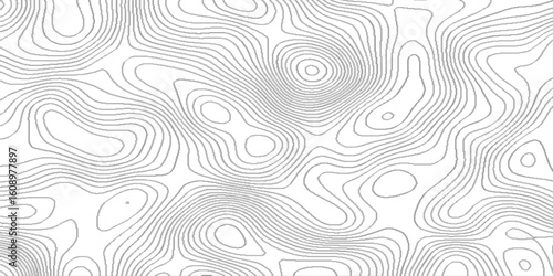 White wave paper curved reliefs abstract background, Topographic map. geographic mountain relief.  lines background, contour maps illustration, a seamless black and white topographic map pattern.