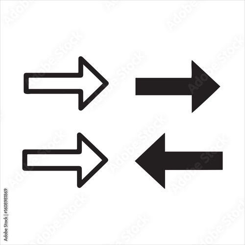 Opposing arrows showing directional choices and contrast