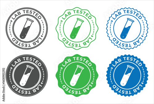 Lab Tested Quality Badges Scientifically Verified Product and Research Seals

