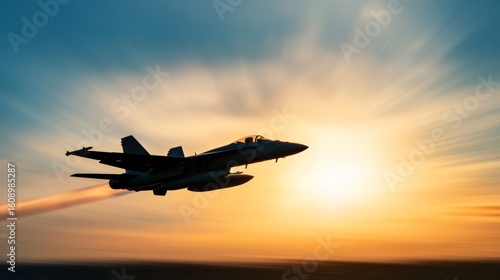 Wallpaper Mural Supersonic fighter plane breaking sound barrier, sky distortion, intense motion blur, speed lines Torontodigital.ca
