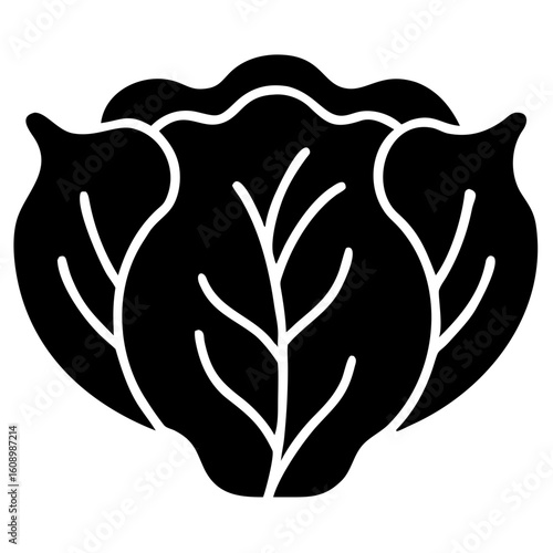 cabbage vegetable icon vector silhouette