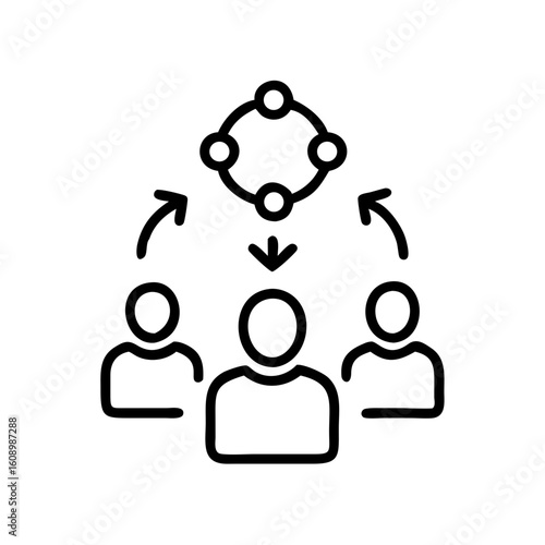 company culture icon vector silhouette