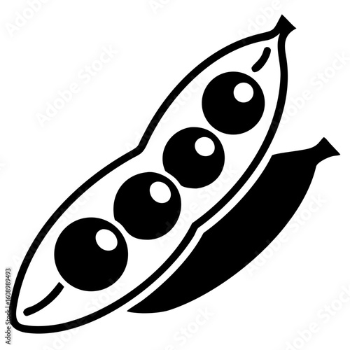 peas icon vector silhouette