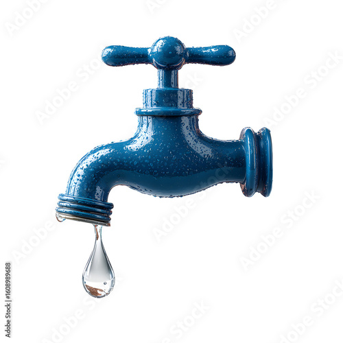 Clean Commercial-Grade Elegant 3D save water icon with fauc  isolated image, digital asset, ideal for branding and advertising, digital download, creative asset, HD resource