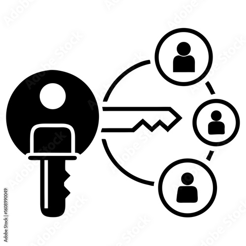 key handover icon vector silhouette