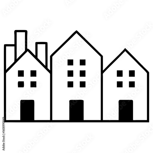 neighborhood icon vector silhouette