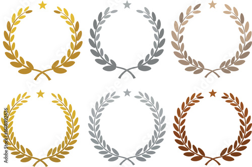 Award laurel wreath set