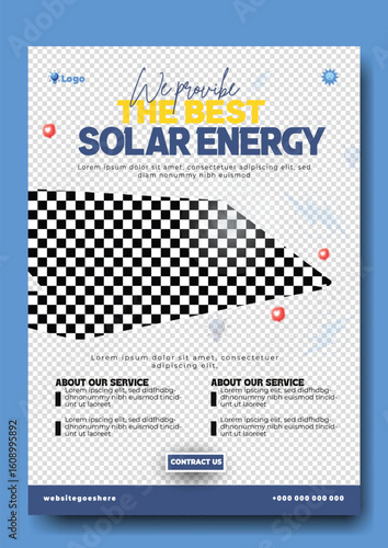 Promotional Flyer Design for Solar Energy Company with Clean Design