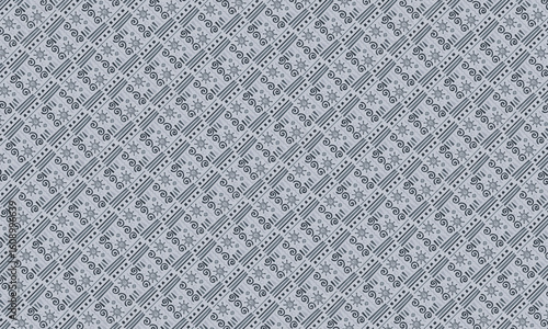 Hand-Drawn Tribal Pattern with Ethnic Symbols and Spiral Motifs
