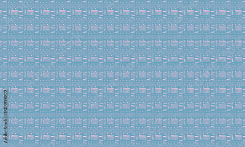 Vibrant Tribal Pattern with Geometric Ethnic Motifs