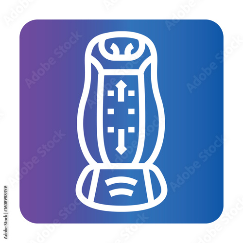 smart back massager color flat icon for digital and print projects.  Minimal clean icons for apps and websites.