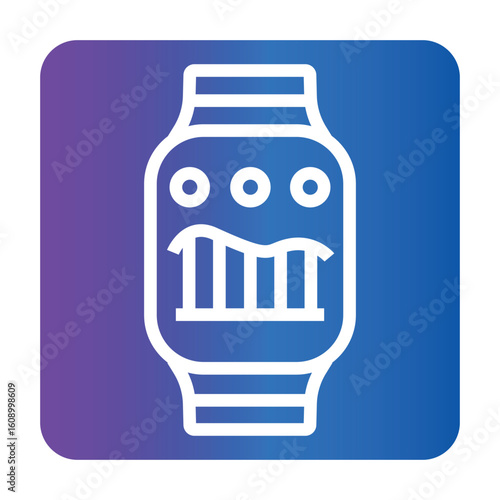 smart watches color flat icon for digital and print projects.  Minimal clean icons for apps and websites.