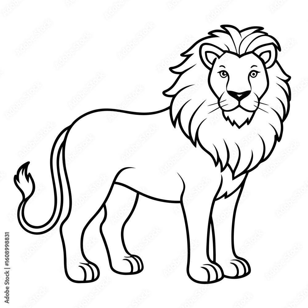 Obraz premium lion vector illustration