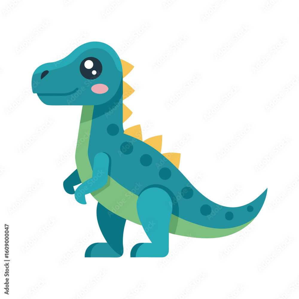Naklejka premium Minimal dinosaur reptile icon vector illustration