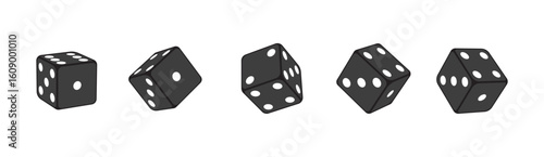 Black dice - stock vector..eps
