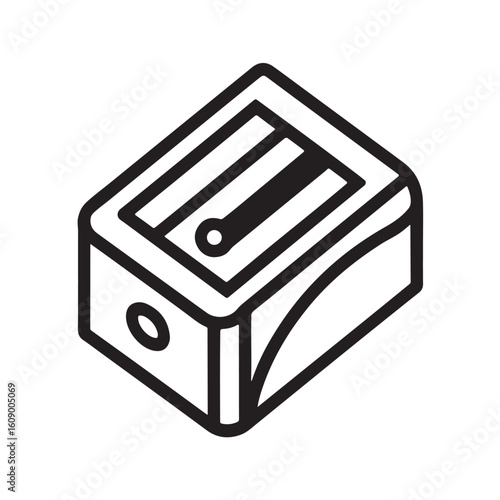 Pencil sharpener icon in outline style