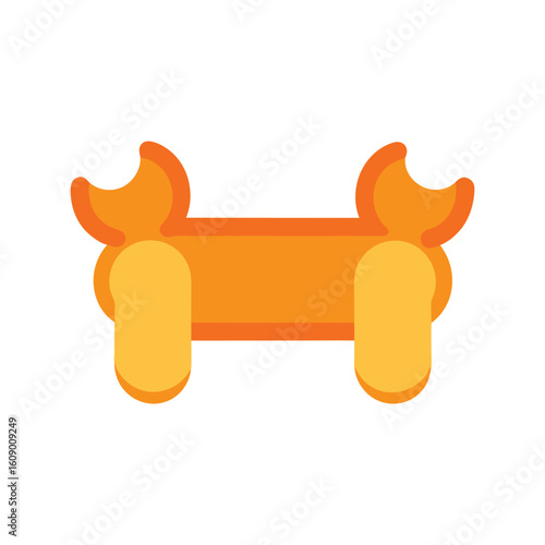 Minimal puppies wearing party hats icon vector illustration