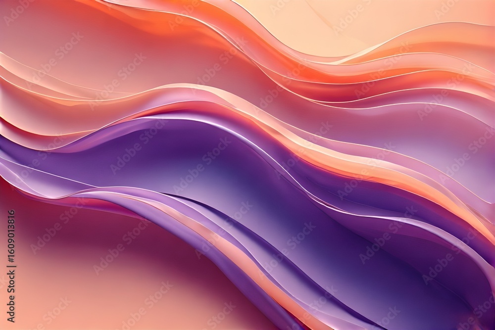 Naklejka premium Smooth Gradient Flow in Vivid Sunset Colors_4