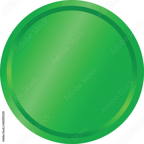Empty Metallic Green Sticker – Blank Greeen Shiny Label Isolated