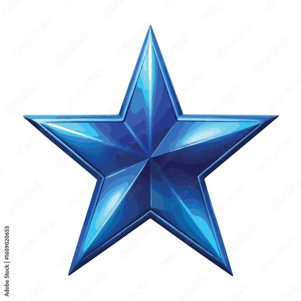 Obraz premium A beautiful blue star design illustration