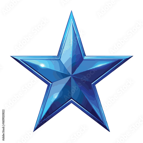 A beautiful blue star photo design