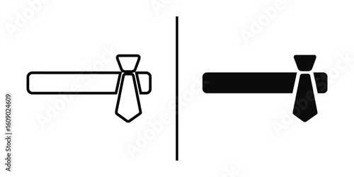 Tuxedo Sign: A simple and symbolic monochrome illustration of a tuxedo, perfect for conveying concepts of elegance, formality, and professionalism.