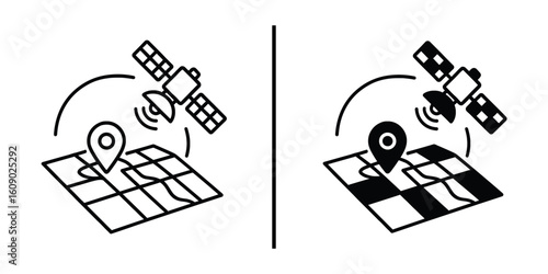 Navigational Precision: An illustrative image capturing the essence of navigation through the use of satellite and map