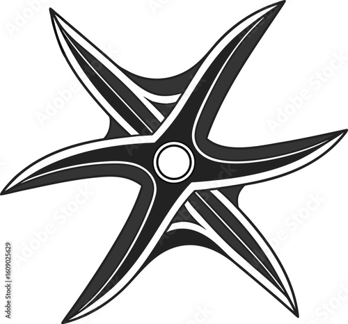 Abstract representation of a blender blade