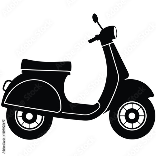 motor scooter red travel element white