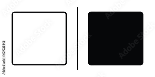 Contrast of Squares: A striking visual comparison between a minimalist square and a dark square, evoking feelings of balance, structure, and opposites.