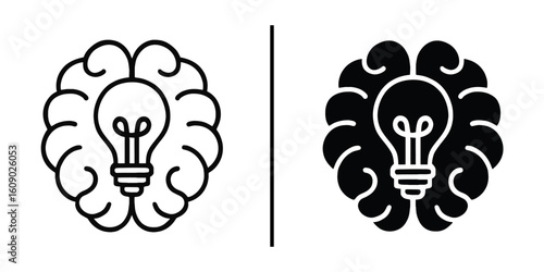 Idea and Insight: A symbolic representation of creativity, innovation, and insightful thought processes, expressed through a minimalist visual, showcasing the power of the mind.