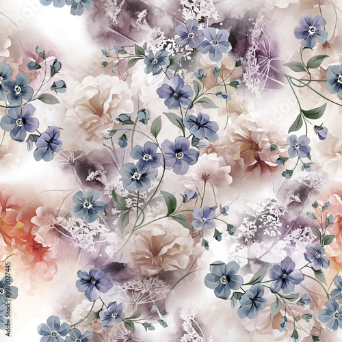 pattern flower with bright flower ground