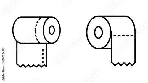Essential hygiene and sanitation illustration of toilet paper rolls for various uses.