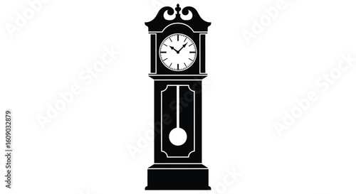 Silhouette of a Classic Grandfather Clock