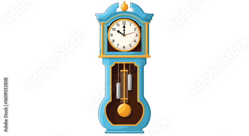 Vintage Pendulum Grandfather Clock