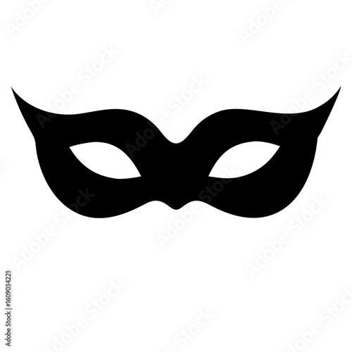 Intriguing black masquerade mask evokes mystery & allure for festive celebrations, adding an air of elegance and playful anonymity to any event