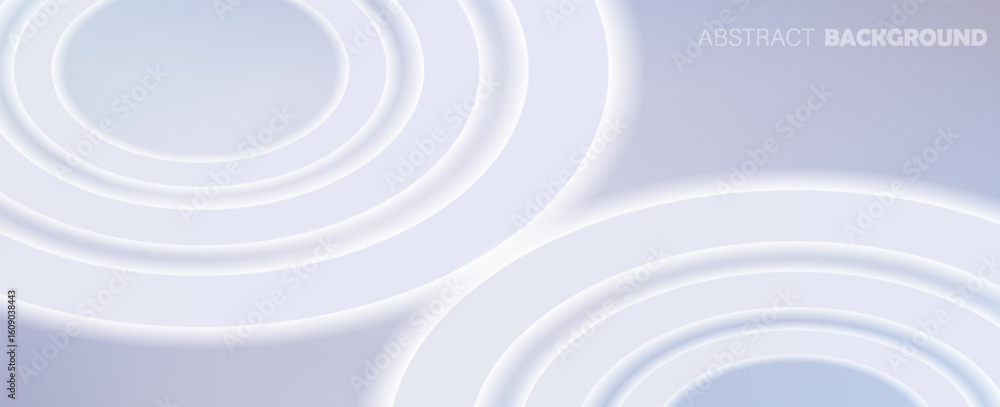 Fototapeta premium White Background with Circular Glow Effect. Abstract Round Flare Halo. modern trendy and design, presentation in banners.