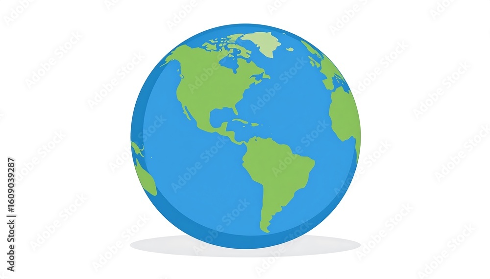 Fototapeta premium Cartoon Earth Globe