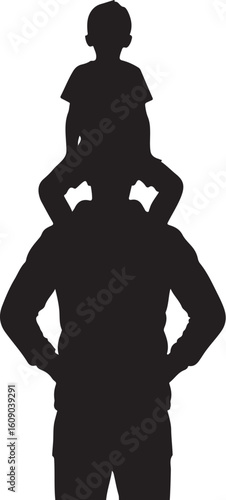 Two people silhouette embracing isolated on transparent background