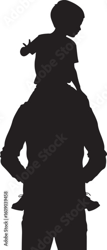 Two people silhouette embracing isolated on transparent background