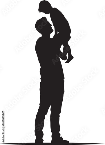Two people embracing silhouette isolated on transparent background