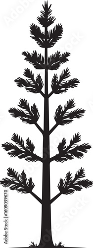 Minimalist black silhouette of a bird in flight isolated on transparent background