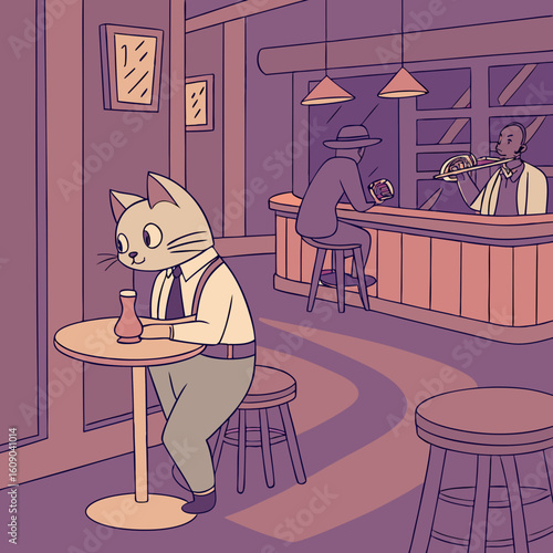 cat on the table