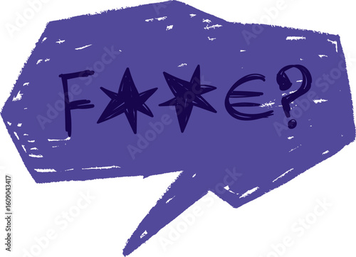 Crayon doodle speech bubbles with colorful chalk lines and abstract swear words. Angry expressions, rude symbols, curse shapes. Vector hand drawn conversation cloud with bad, negative emotion