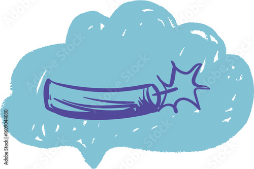 Crayon doodle speech bubbles with colorful chalk lines and abstract swear words. Angry expressions, rude symbols, curse shapes. Vector hand drawn conversation cloud with bad, negative emotion