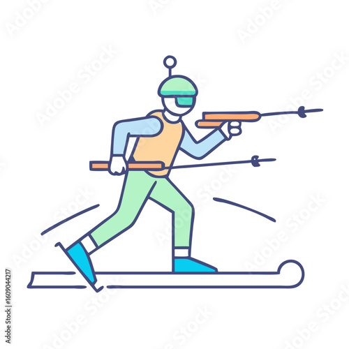 Retro Future Soldier With Energy Weapons Fighting in a Space Battle Arena